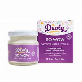 DEOLY SO WOW Deodorante in crema senza profumo a luuunga durata Latte e Luna