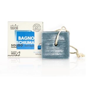 Bagnoschiuma Solido Vellutante Officina Naturae formato 64 g