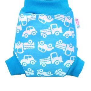 Cover in lana Petit Lulù - Turquoise Cars -